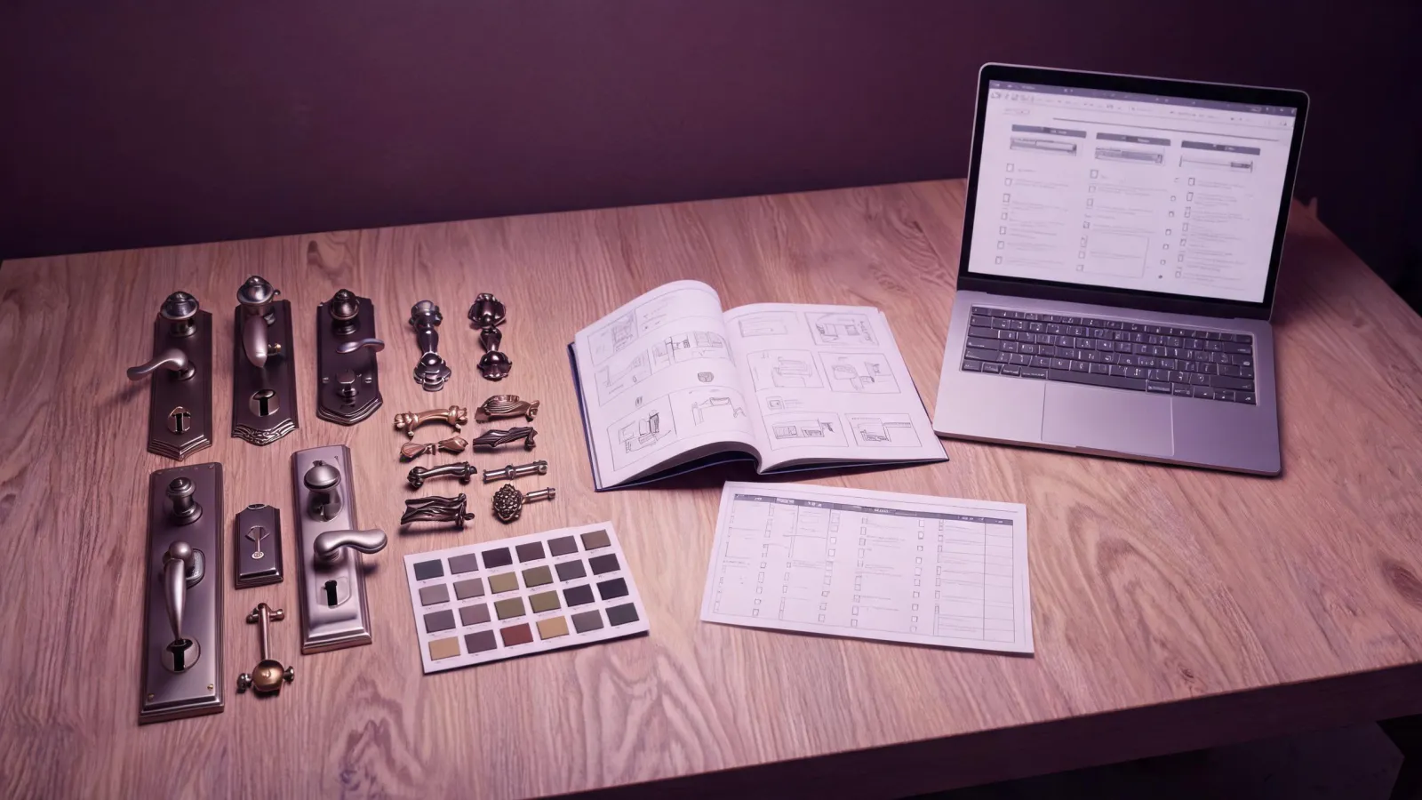 Door hardware support desk